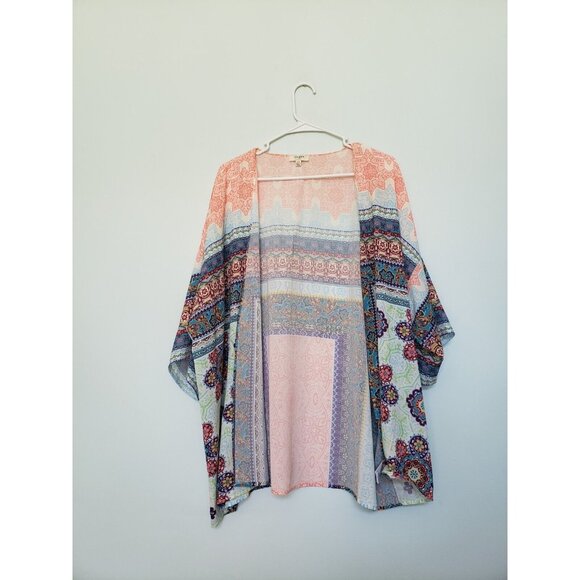 UMGEE Tops - Umgee Duster Women's S Kimono Jacket  Multicolor Boho Floral Open Front